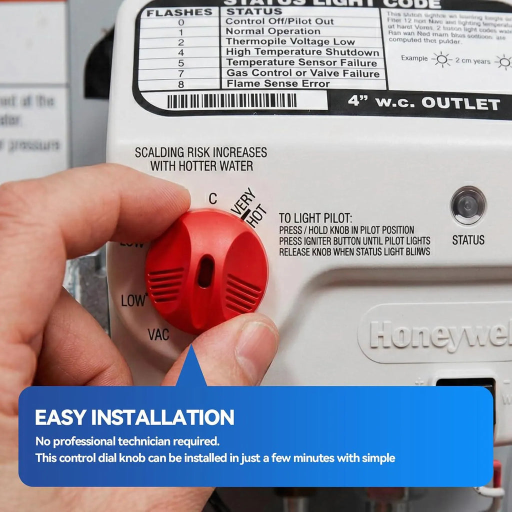 Honeywell Water Heater Gas Valve Control Dial Knob w/Spring WV8840A1000, WV8840A1050, WV8840A1051, WV8840A1001, WV4462A1081